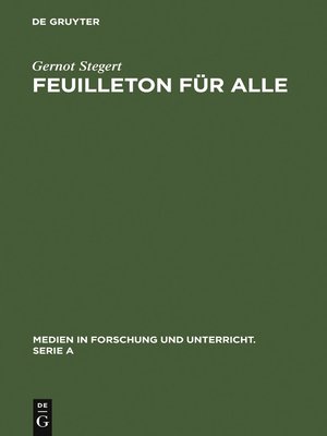 cover image of Feuilleton für alle